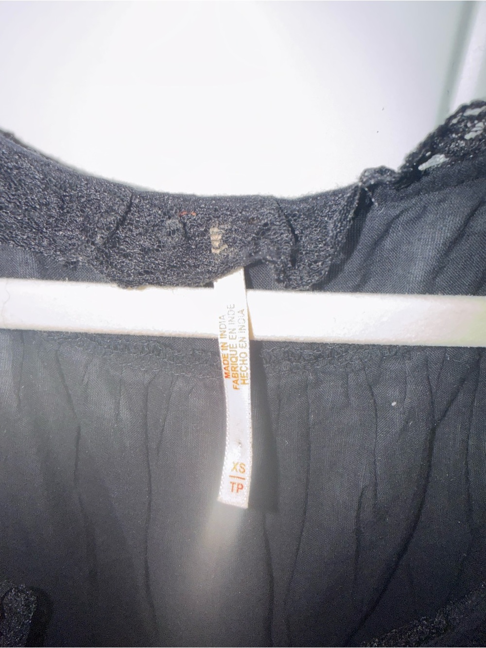Free People Black Lace-Trim Women's Tank Top - Picture 3 of 3